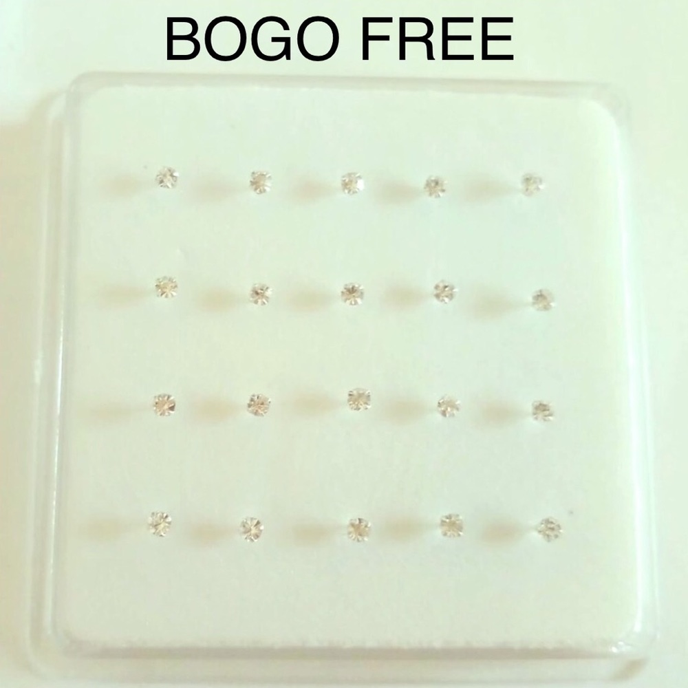 silver body piercing, 2pcs